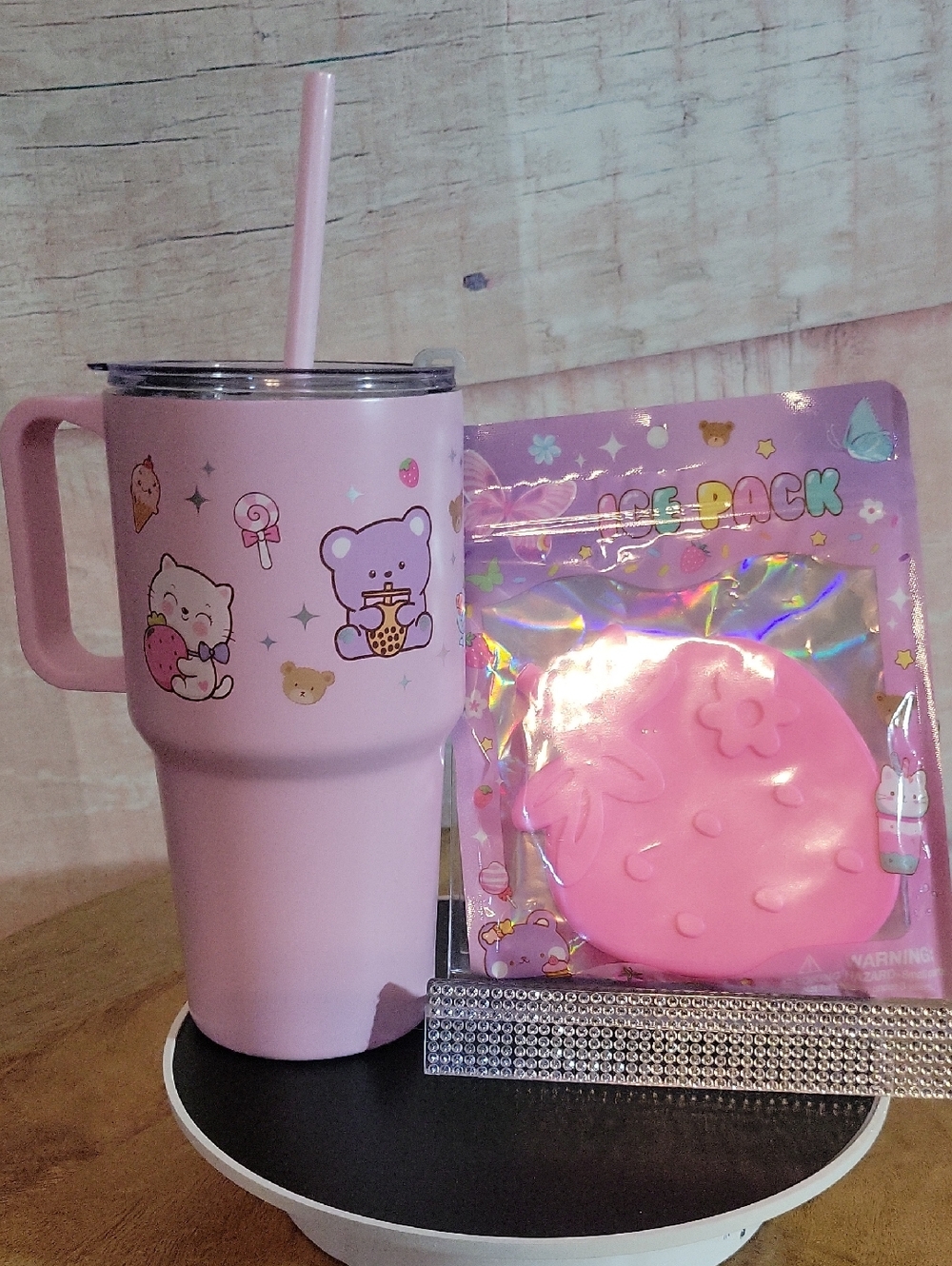 Kawaii Pink Tumbler And Ice Pack